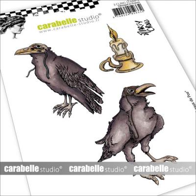 Carabella Studio Cling Stamps - Poe's Ravens